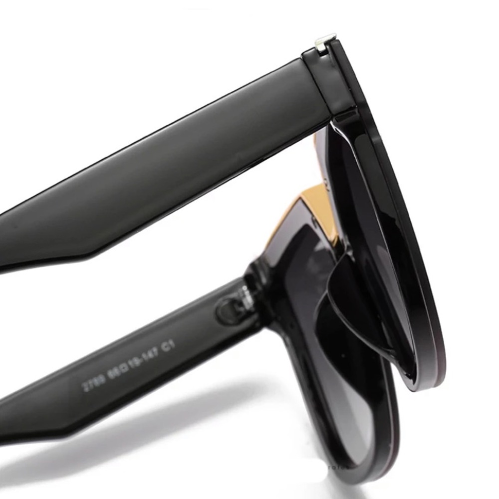 🆕 Oversized Square Plastic Frame Sunglasses - Picture 6 of 7